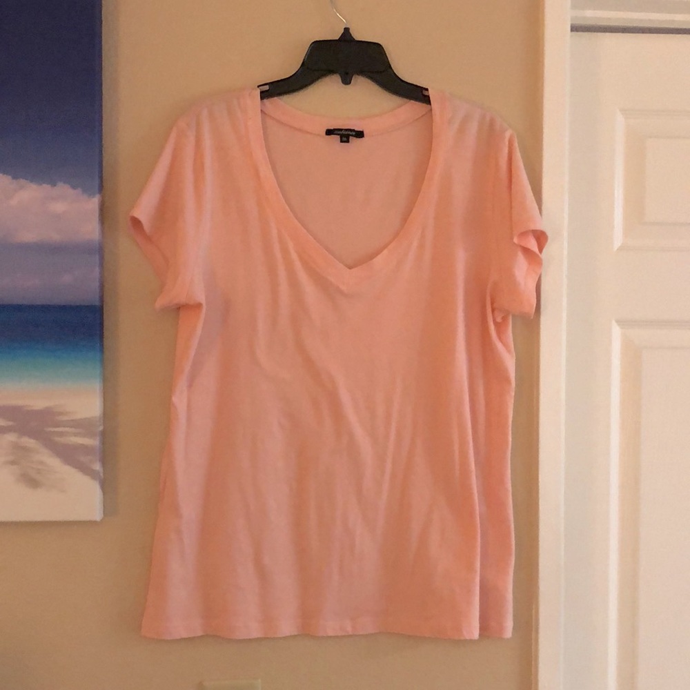 PINK V-NECK TEE-SHIRT